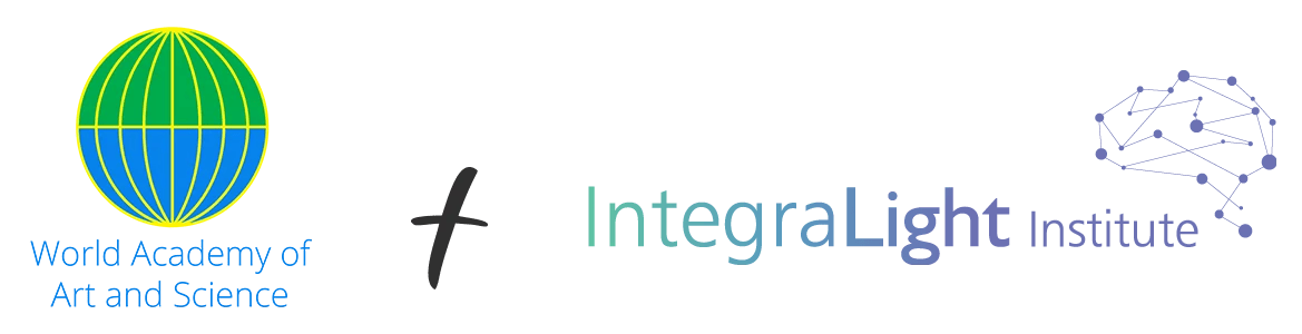 World Academy of Art and Science and IntegraLight endorsement logos